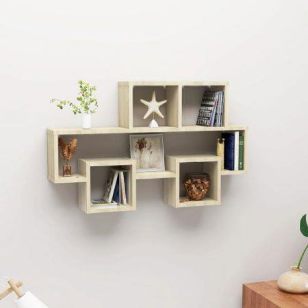 Car-shaped Wall Shelf Sonoma Oak 82x15x51 Cm Engineered Wood