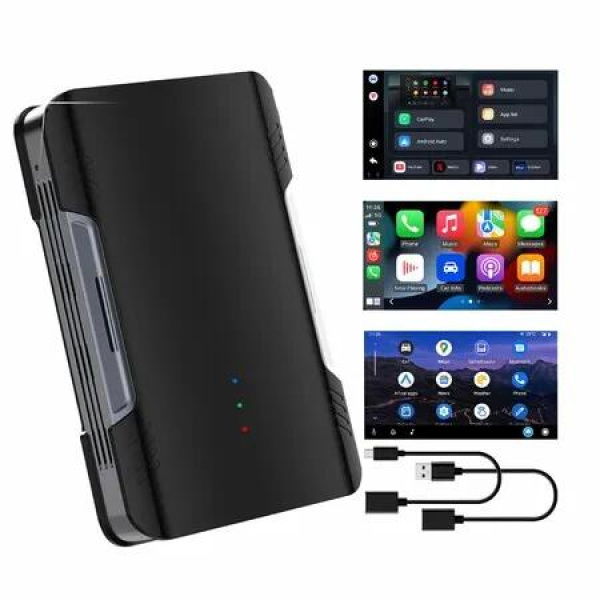Car TV Box Wired To Wireless CarPlay Android Auto Ai Box 2GB 16GB Support Various Streaming Media HDMI Av Out AirPlay USB Plug and Play