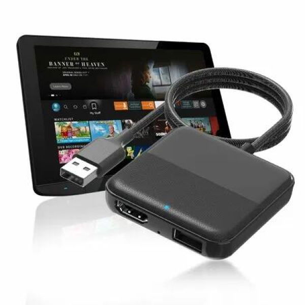 Car TV Mate,HDMl Multimedia Adapter for Cars with Factory Wired CarPlay,Car TV Converter,2.4GHz WiFi,Plug and Play