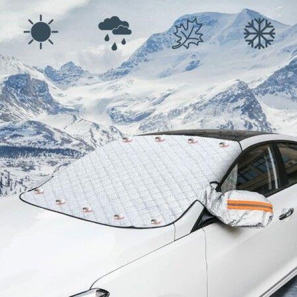 Car Windscreen Cover Winter Windshield Snow Cover Car Frost Windscreen Cover With Side Mirror Covers Thick Magnetic 145 * 116cm.