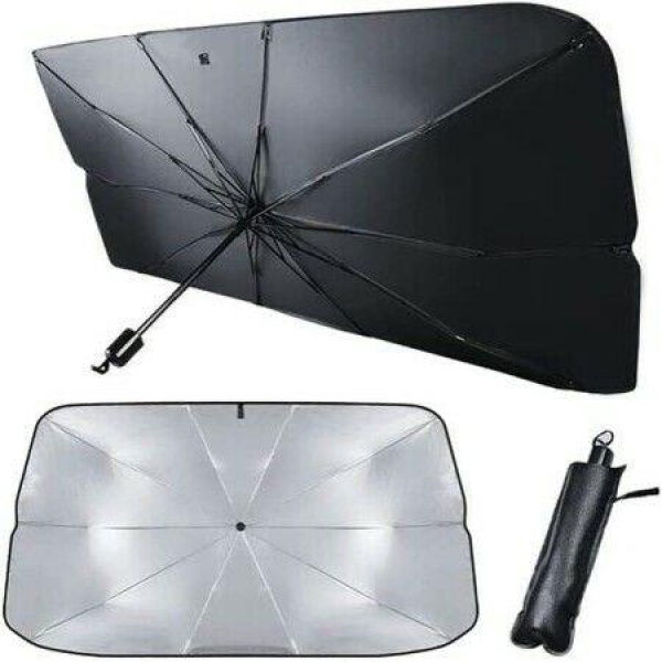 Car Windshield Sun Shade UV Rays And Heat Sun Visor Protector Foldable Reflector Windshields Umbrella (125x65cm) M.