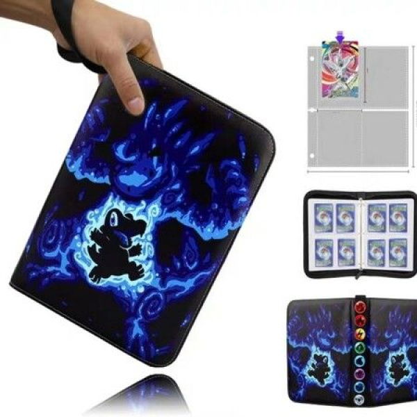 Card Binder For Cards Binder 4-Pocket 400 Pockets Trading Card Games Collection Binder With Sleeves