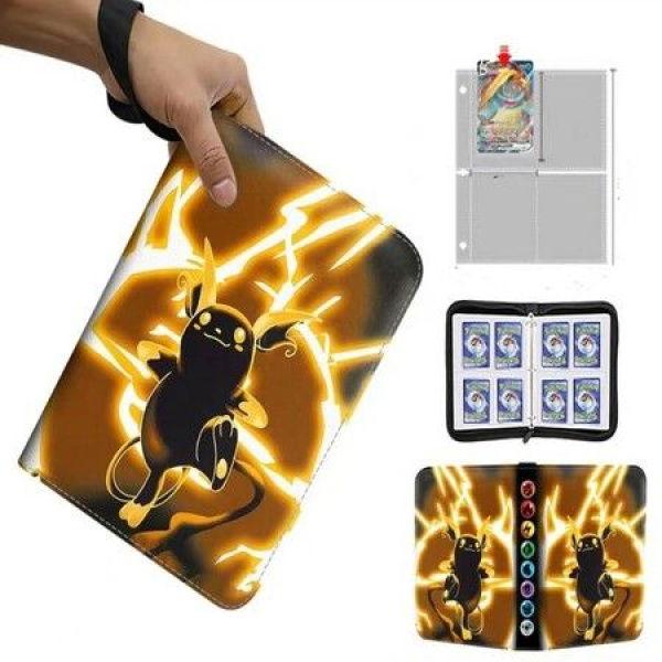 Card Binder For Cards Binder 4-Pocket 400 Pockets Trading Card Games Collection Binder With Sleeves