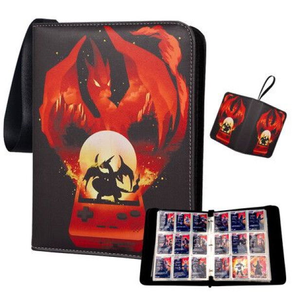 Card Binder For Cards Binder 4-Pocket 440 Pockets Trading Card Games Collection Binder With Sleeves