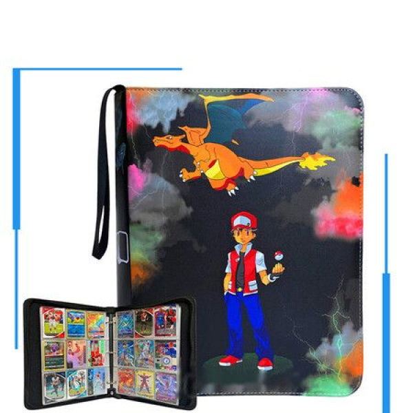 Card Binder For Cards Binder 4-Pocket 440 Pockets Trading Card Games Collection Binder With Sleeves