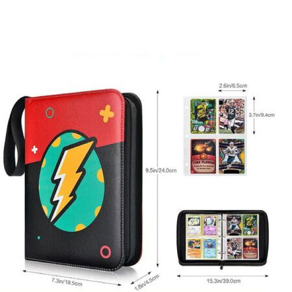 Card Binder For Cards Binder 4-Pocket 440 Pockets Trading Card Games Collection Binder With Sleeves