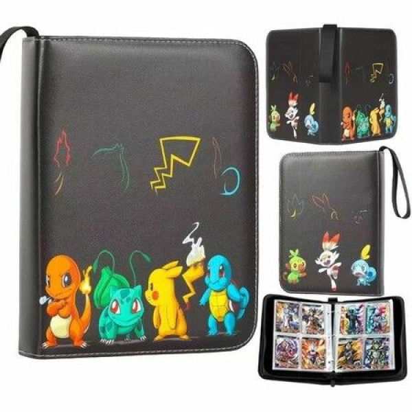 Card Binder For Pokemon Cards Binder 4-Pocket 440 Pockets Trading Card Games Collection Binder With Sleeves