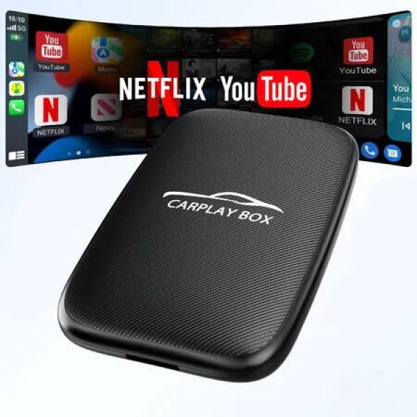 CarPlay Adapter Android Auto 3In1 Netflix YouTube TF Card Support Factory Video Box 2025 Upgraded