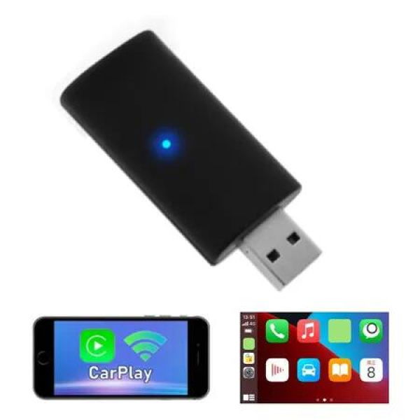 CarPlay Adapter for iOS Phone Car (iOS 10.0 and Above) OEM Wired to Wireless CarPlay USB Dongle Plug and Play 5V Carplay Dongle