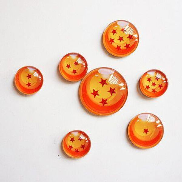 Cartoon Anime Dragon Ball Crystal Glass Refrigerator Magnet Set Creative Refrigerator Message Board Soft Magnetic Sticker