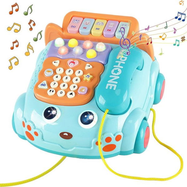 Cartoon Toy Baby Piano Music Toy Childrens Cell Phone Parent-child Light Interactive Toy Early Education Gift For Kids