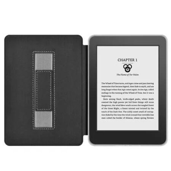 Case for 7-inch 12th Kindle Paperwhite, Signature Edition and Kindle Colorsoft. Hand Belt Shell with Wake-up/Sleep Function(Black)