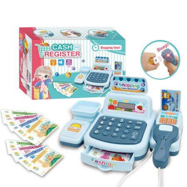 Cash Register Simulation Occupations Cognitive Round Edges Durable Credit Card Payment Pretend Play Cashier Toy