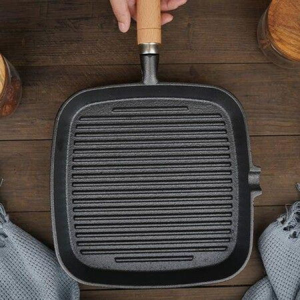 Cast Iron Bacon Smash Burger Press For Teppanyaki Flat Top Griddle Grill Press Perfect For BBQ Meat Paninis Tortilla Steak Sandwich 21x11cm