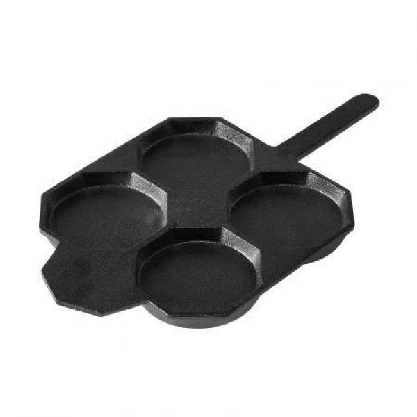 Cast-Iron Traditional Egg Pan Pre-seasoned Non-Stick 23cm