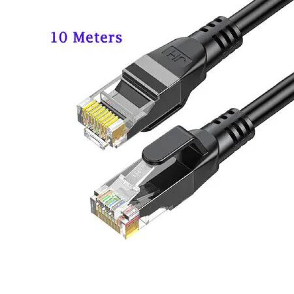 Cat 6 Ethernet Cable, 10 Meters Flat High Speed Internet and Network Cable, RJ45 Connectors,Professional LAN Cable,Shielded for Indoor and Outdoor Use