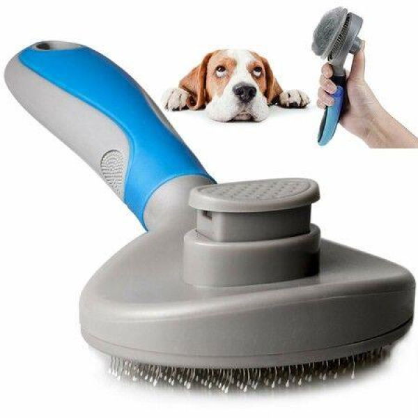 Cat And Dog Self-Cleaning Brush For Long And Short-Haired Dogs (Blue)