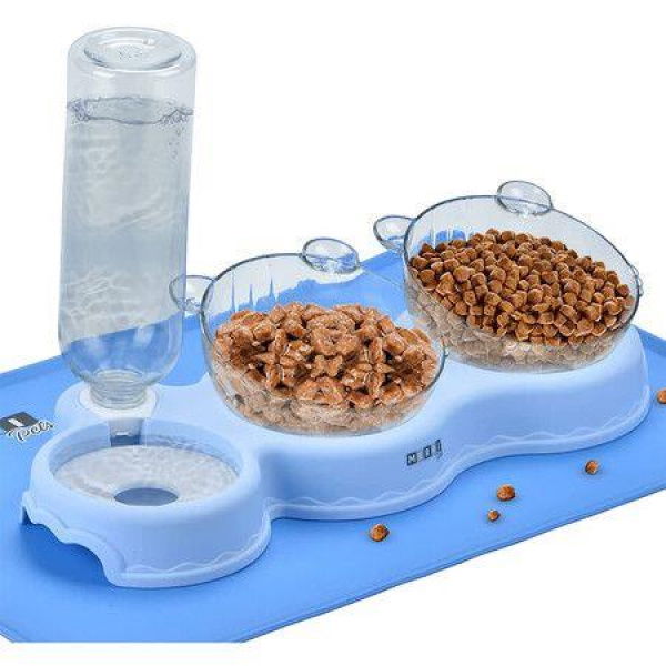 Cat Bowls For Food And Water Set 3 Bowls Including Gravity Water Bowl