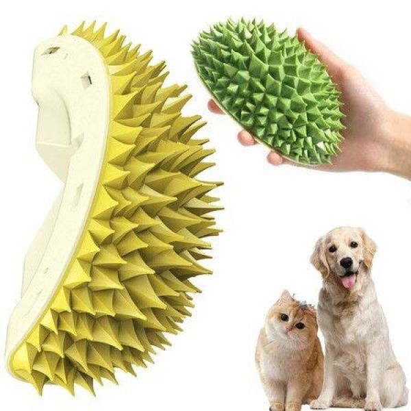 Cat Corner Hair Self Groomer Wall Massage Brush Soft Scratcher Combs With Catnip Dog/Kitten For Shedding - 2 Pack.