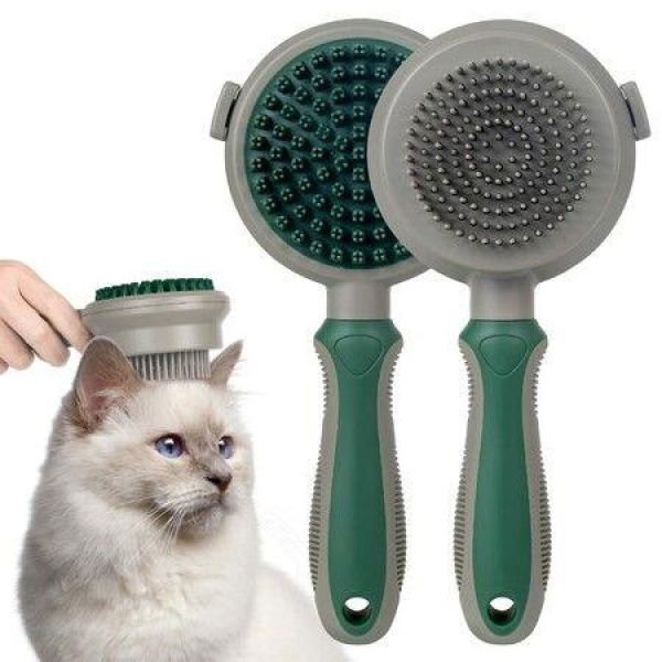 Cat Dog Slicker Brush For Shedding 2 In 1 Double Side Deshedding Brush With Pin Bath Massage For Indoor Cats Grooming Brush For Long Short Haired