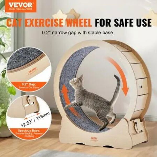 Cat Exercise Wheel Large Cat Treadmill Wheel for Indoor Cats 35.8 inch