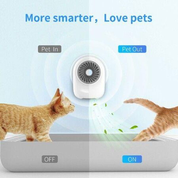 Cat Litter Deodorizer Upgraded Cat Litter Box Odor Eliminator Smart Sensor Pet Odor Remover,Safe Unscented Deodorization Dust-Free,Rechargeable Battery for All Small Areas