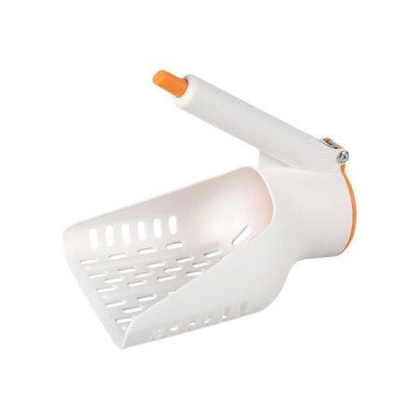 Cat Litter Shovel Scoop Large Spatula With A 6mm Aperture Fast Filter. Cat Litter Shovel For Pets Available In White And Orange.
