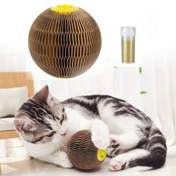 Cat Scratch Toy Upgraded Cat Toys For Indoor Cats Cardboard Chew Toy For Kittens Refillable Catnip Toy