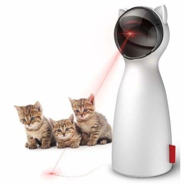 Cat Toy Automatic Interactive Laser Toy For Kittens And Dogs. 5 Random Patterns. Automatic Fast/Slow Light Flashing Modes.