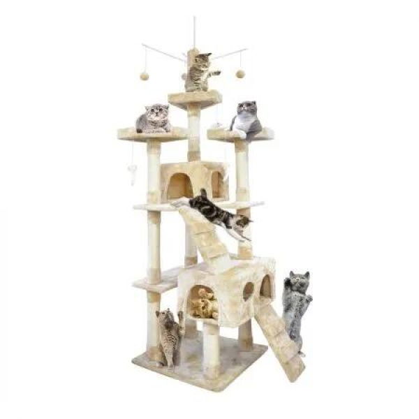 Cat Tree Scratching Post Scratcher Beige