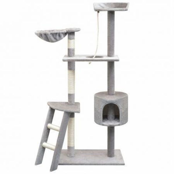 Cat Tree With Sisal Scratching Posts 150 Cm Grey