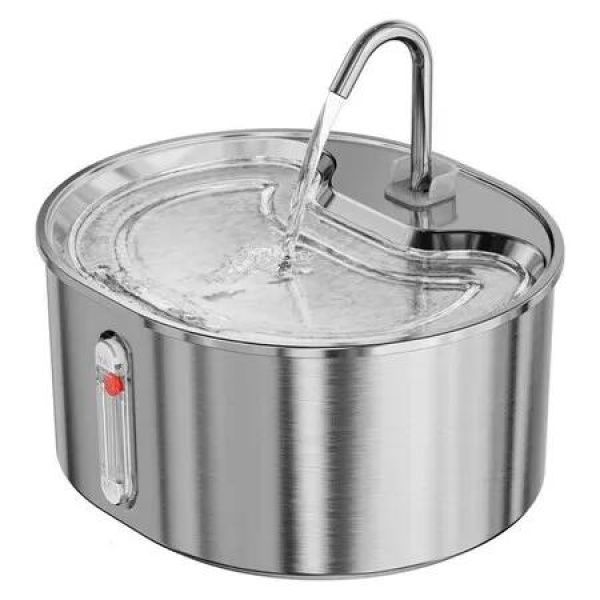 Cat Water Fountain, 3.2L Faucet Design Cat Fountain for Drinking, Large Capacity Stainless Steel Cat Water Fountain with 4 Extra Filters