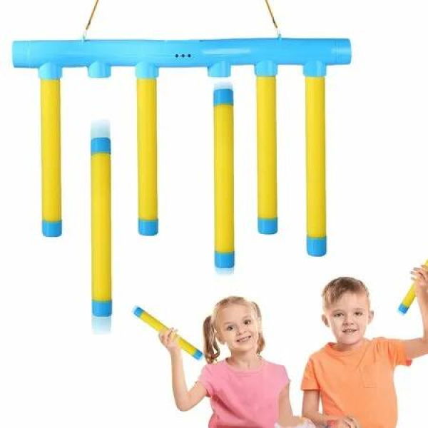 Catching Sticks Game,Falling Sticks Game with 3 Dropping Speeds,Drop It Catch It Win It Reaction Games,Quick Reactions Training Toy (Yellow)