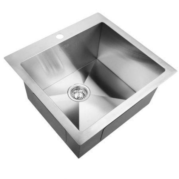 Cefito 53cm X 50cm Stainless Steel Kitchen Sink Under/Top/Flush Mount Silver.