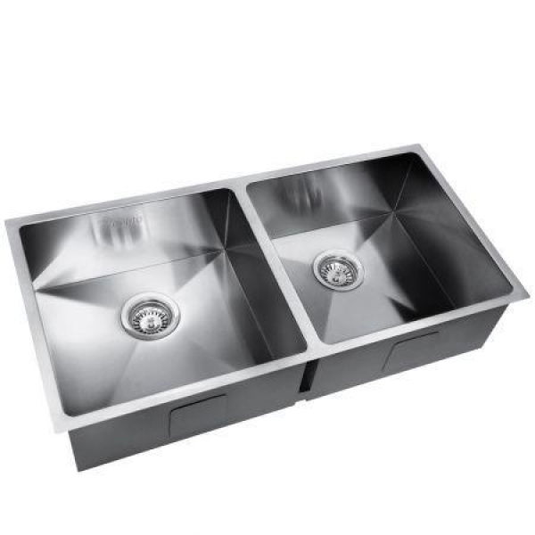 Cefito 86.5cm X 44cm Stainless Steel Kitchen Sink Under/Top/Flush Mount Silver.