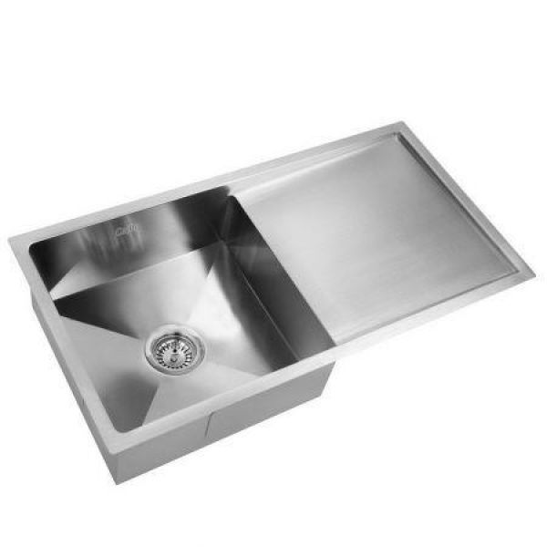 Cefito 87cm X 45cm Stainless Steel Kitchen Sink Under/Top/Flush Mount Silver.