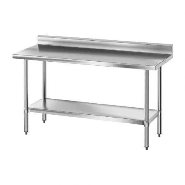 Cefito Stainless Steel Kitchen Bench w/ Splashback 1500x600MM 430