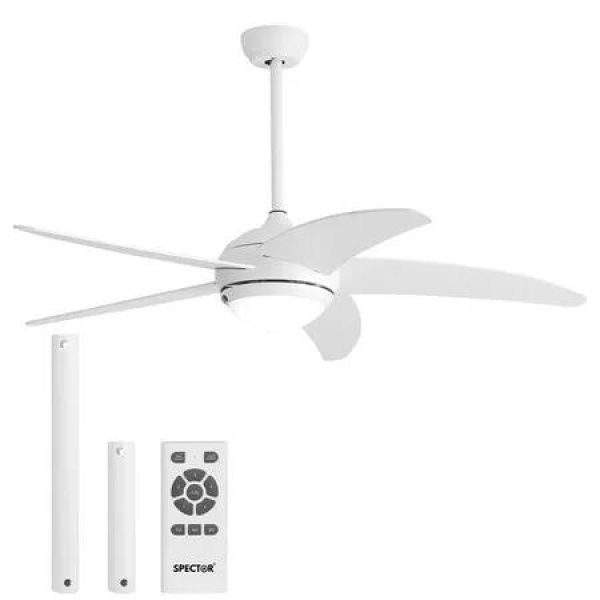 Ceiling Fan 52'' DC Motor Wood White