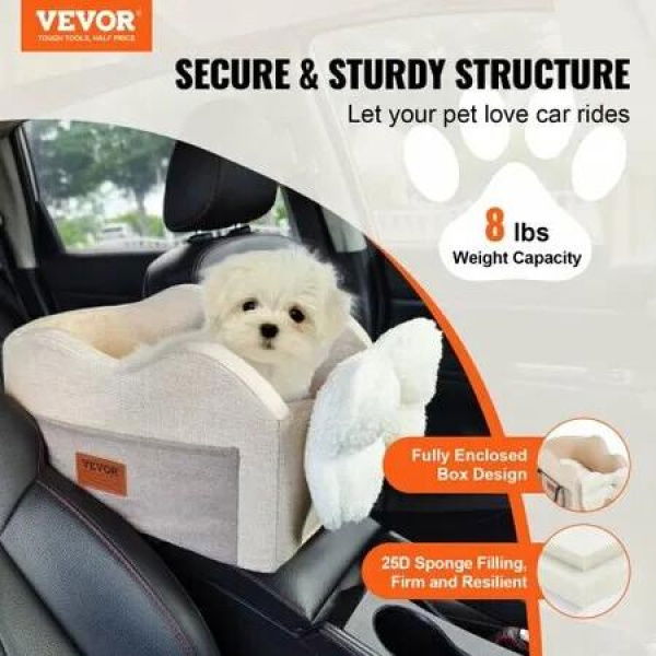 Center Console Dog Car Seat Dog Booster Car Seat for Small Dog 3.6 kg