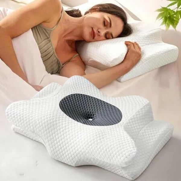 Cervical Neck Pillow for Sleeping, Ergonomic Side Sleeper Cooling Orthopedic Pillow for Neck Relief Support