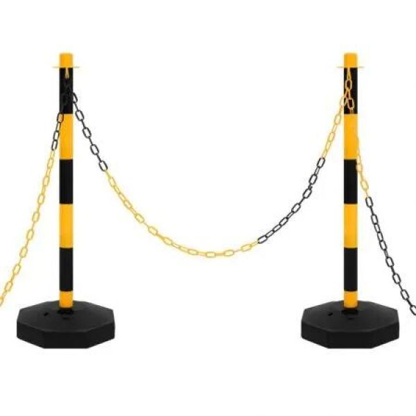 Chain Post Set with 10 m Plastic Chain