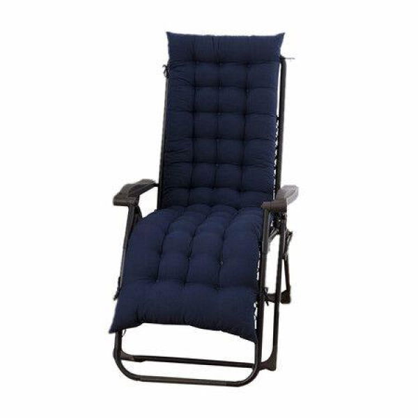 Chair Cushion Tufted Soft Deck Chaise Padding Outdoor Patio Pool Recliner 18*61Coffee