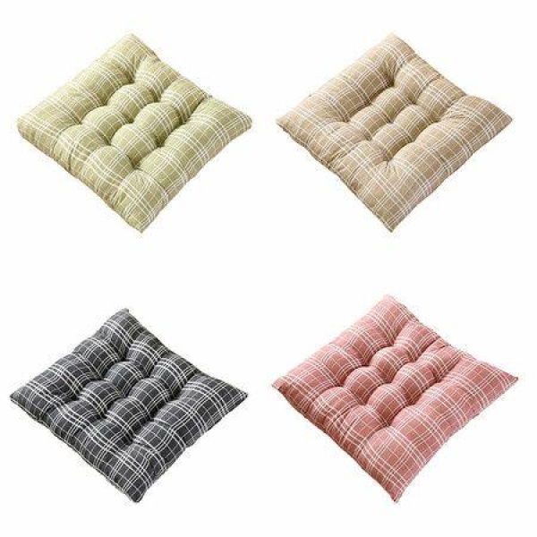 Chair Seat Cushion Square Tatami Cushion Pad Chair Car Sofa Soft Seat Pillow Home Office DecorationGreen