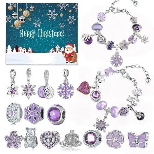 Charm Jewelry Bracelet Advent Calendar Christmas Countdown Calendar Christmas DIY Bracelets Making Kit Christmas Suprise Gift