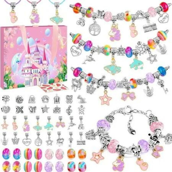 Charm Jewelry Bracelet Advent Calendar Christmas Countdown Calendar Christmas DIY Bracelets Making Kit Christmas Suprise Gift