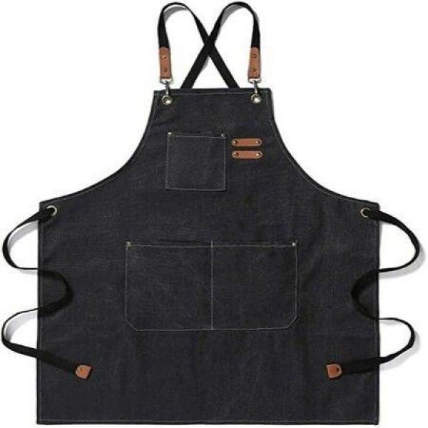 Chef Aprons For Men Women Cooking Kitchen Canvas Apron