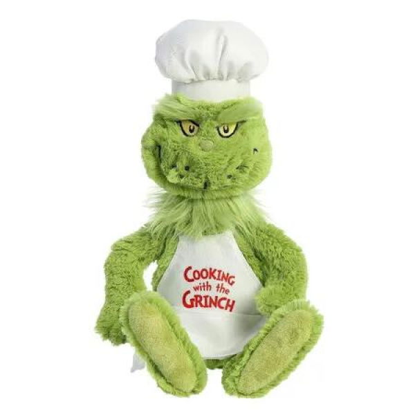 Chef Grinch Stuffed Animal Magical Storytelling Plush Green Perfect Christmas Birthday Gift for Kids