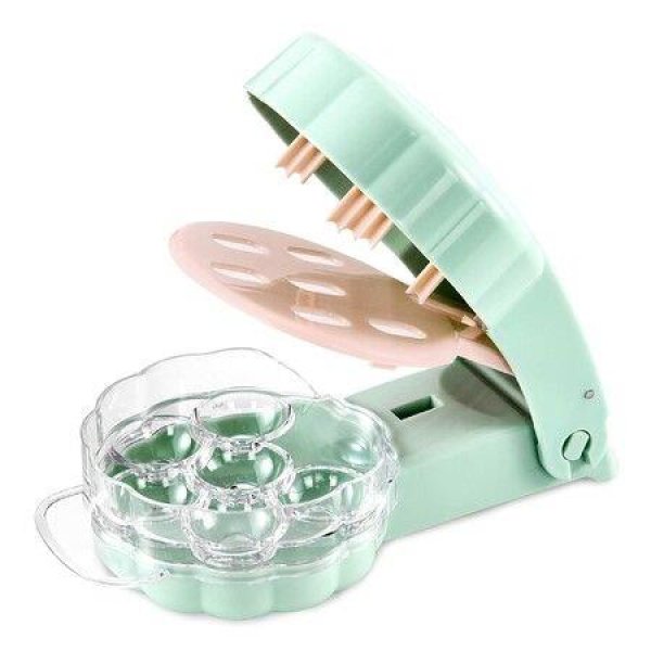 Cherry Pitter - 6 Cherries Seed Remover - Portable Cherry Core Remover - Kitchen Gadget - Olive Seeder (Light Green)