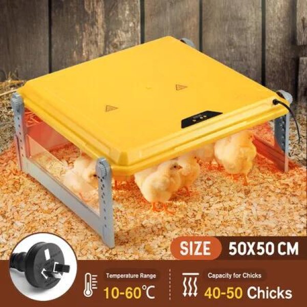 Chick Brooder Heating Plate Chicken Chook Heater Coop Adjustable Poultry Duck Quail Brooding Warmer for 40 to 50 Chicks
