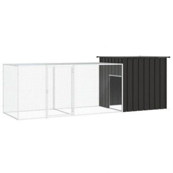 Chicken Cage Anthracite 300x91x100 cm Galvanised Steel